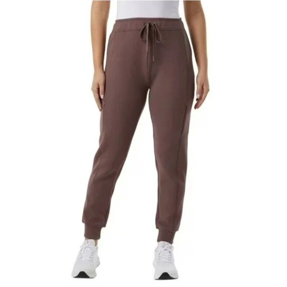 32 Degrees Heat Jogger Pants Brown Stretch Zip Pockets Women’s Medium C0761